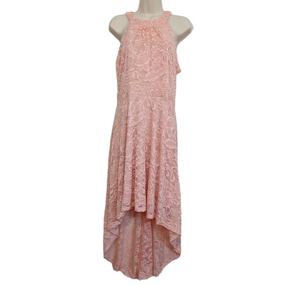 Bery Love Juniors Women's Lyrical Dance Dress Lace Size L Salmon Color Sleeveles - Picture 1 of 13